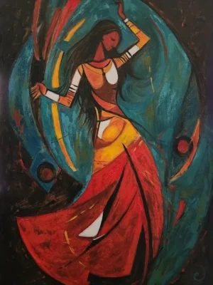 dancer-oil-painting-by-manu dancer oil painting
